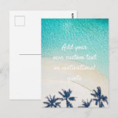 独自の引用文カスタムの作成 – ビーチ ポストカード (正面/裏面)