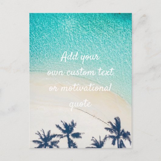 独自の引用文カスタムの作成 – ビーチ ポストカード (正面)