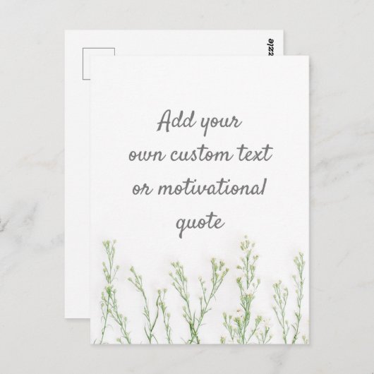 独自の引用文カスタムの作成 – フローラ ポストカード (正面/裏面)