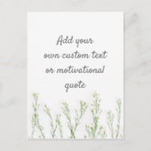 独自の引用文カスタムの作成 – フローラ ポストカード (正面)