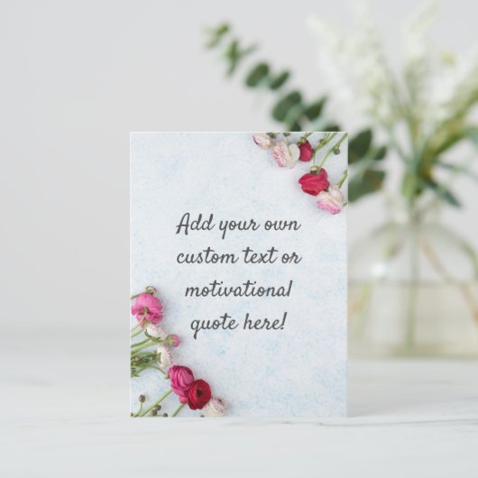 独自の引用文カスタムの作成 – フローラ ポストカード (スタンド正面)