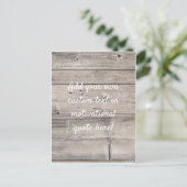 独自の引用文カスタムの作成 – 木目 ポストカード (スタンド正面)