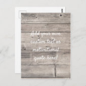 独自の引用文カスタムの作成 – 木目 ポストカード (正面/裏面)