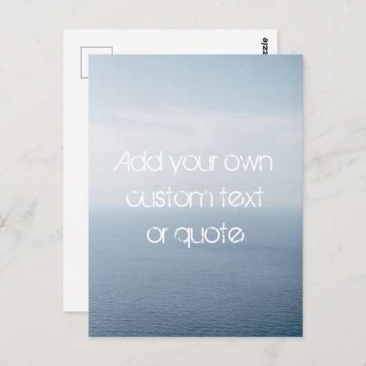 独自の引用文カスタムの作成 – 海 ポストカード (正面/裏面)