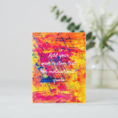 独自の引用文カスタムの追加 – 抽象芸術絵を描 ポストカード (スタンド正面)