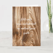 独自の引用文カスタムを追加 – 木目 カード (正面)