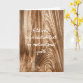 独自の引用文カスタムを追加 – 木目 カード (黄色い花)