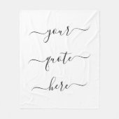 独自の引用文カスタムスクリプトのエレガント作成 フリースブランケット (正面)