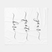 独自の引用文カスタムスクリプトのエレガント作成 フリースブランケット (正面(横))