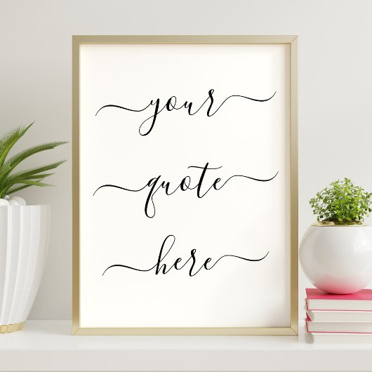 独自の引用文カスタムスクリプトのエレガント作成 ポスター