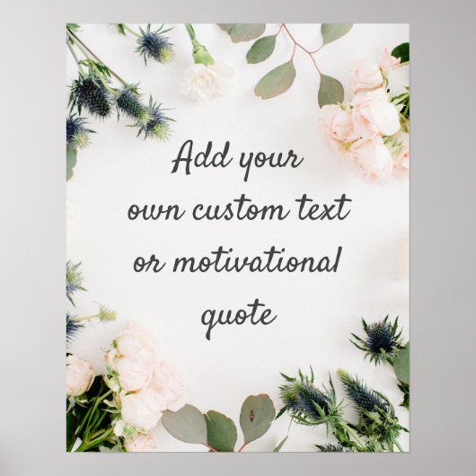 独自の引用文カスタムポスターの作成 – フローラ ポスター (正面)