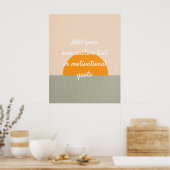 独自の引用文カスタムポスターの作成 – 抽象芸術サン ポスター (キッチン)