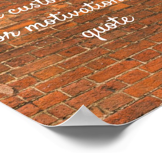 独自の引用文カスタムポスターの作成 – Brick Wall ポスター (角)