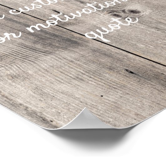 独自の引用文カスタムポスターの作成 – Gray Wood ポスター (角)