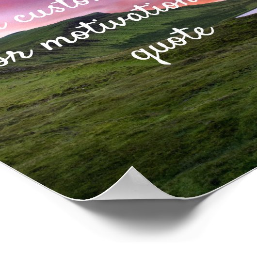 独自の引用文カスタムポスターの作成 – Green Hills ポスター (角)