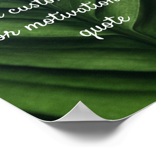 独自の引用文カスタムポスターの作成 – Green Leaf ポスター (角)