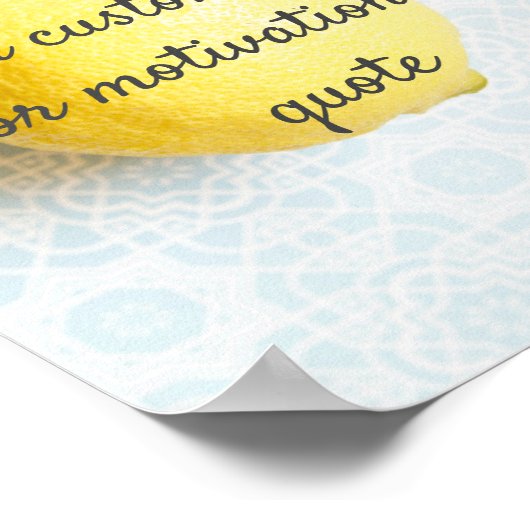 独自の引用文カスタムポスターの作成 – Lemon ポスター (角)