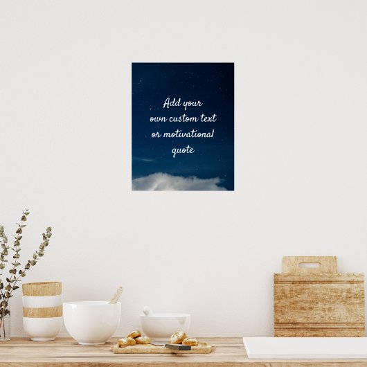 独自の引用文カスタムポスターの作成 – Night Sky ポスター (キッチン)