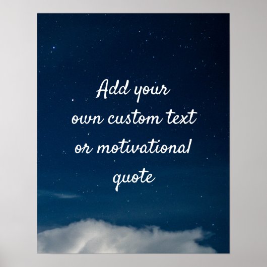 独自の引用文カスタムポスターの作成 – Night Sky ポスター (正面)