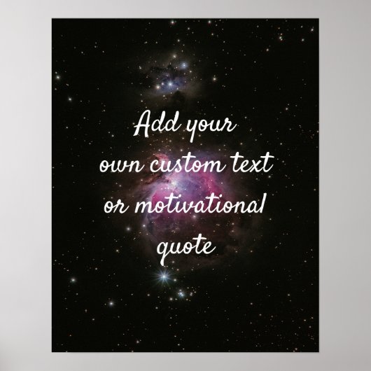 独自の引用文カスタムポスターの作成 – Night Sky ポスター (正面)