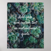 独自の引用文カスタムポスターの作成 – Succults ポスター (正面)