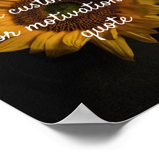 独自の引用文カスタムポスターの作成 – Sunflower ポスター (角)