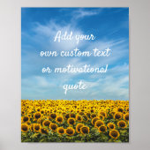 独自の引用文カスタムポスターの作成 – Sunflowers ポスター (正面)