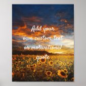 独自の引用文カスタムポスターの作成 – Sunflowers ポスター (正面)