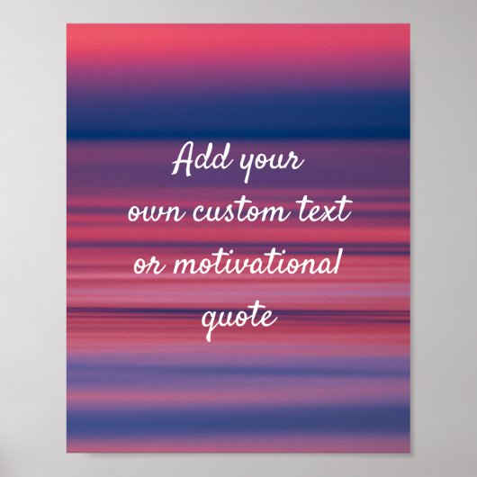 独自の引用文カスタムポスターの作成 – Sunset ポスター (正面)