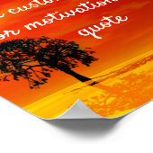 独自の引用文カスタムポスターの作成 – Sunset Tree ポスター (角)