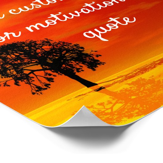 独自の引用文カスタムポスターの作成 – Sunset Tree ポスター (角)