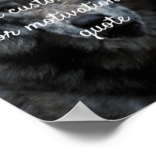 独自の引用文カスタムポスターの作成 – Wolf ポスター (角)