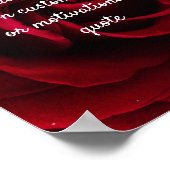 独自の引用文カスタムポスターの追加 – Red Rose ポスター (角)