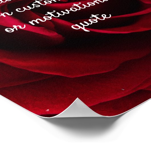独自の引用文カスタムポスターの追加 – Red Rose ポスター (角)