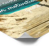 独自の引用文カスタムポスターをビーチに追加 ポスター (角)