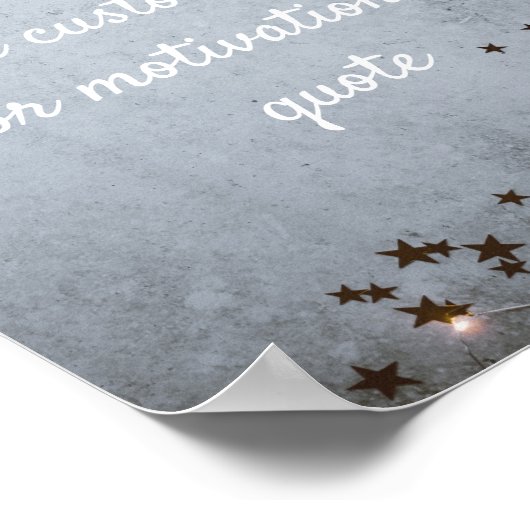 独自の引用文カスタムポスターを追加 – Stars & Lights ポスター (角)