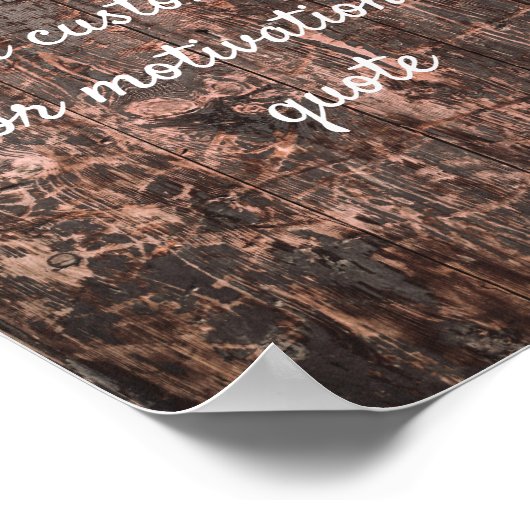 独自の引用文カスタムポスター木製ボードの作成 ポスター (角)