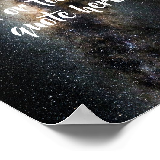 独自の引用文カスタム宇宙ポスターの作成 ポスター (角)