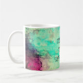 独自の引用文カスタムmag水彩画を追加 コーヒーマグカップ (左)