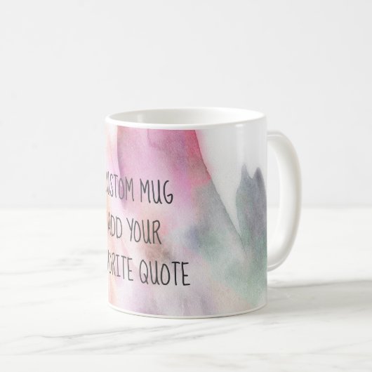 独自の引用文カスタムmag水彩画を追加 コーヒーマグカップ (正面右)