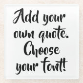 独自の引用文ガラスパーソナライズされたコースターを作成 ガラスコースター (正面)