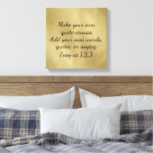 独自の引用文キャンバスを作成(金ゴールド) キャンバスプリント (インサイチュ (寝室))