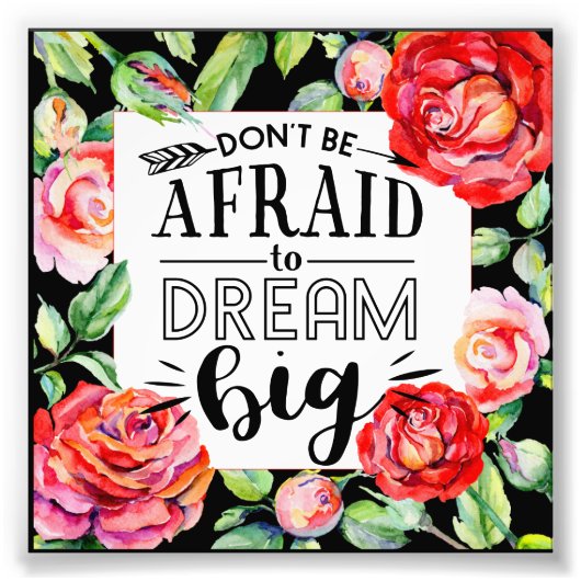 独自の引用文ギフトレッドローズテンプレート フォトプリント            (正面)