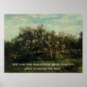 独自の引用文クラシックヴィンテージの絵を描追加 ポスター (正面)