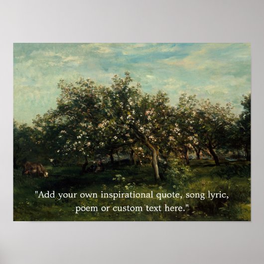 独自の引用文クラシックヴィンテージの絵を描追加 ポスター (正面)