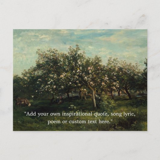 独自の引用文クラシックヴィンテージの絵を描追加 ポストカード (正面)