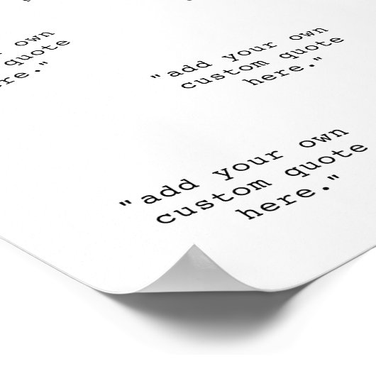 独自の引用文コラージュをカスタム作成 ポスター (角)