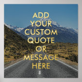 独自の引用文ゴールドフォイルのポスターを作成 箔ポスター (正面)