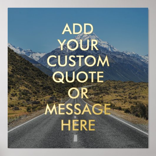 独自の引用文ゴールドフォイルのポスターを作成 箔ポスター (正面)