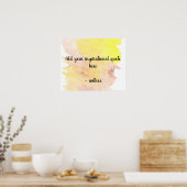 独自の引用文サニーウォータースプラッシュを追加 ポスター (キッチン)